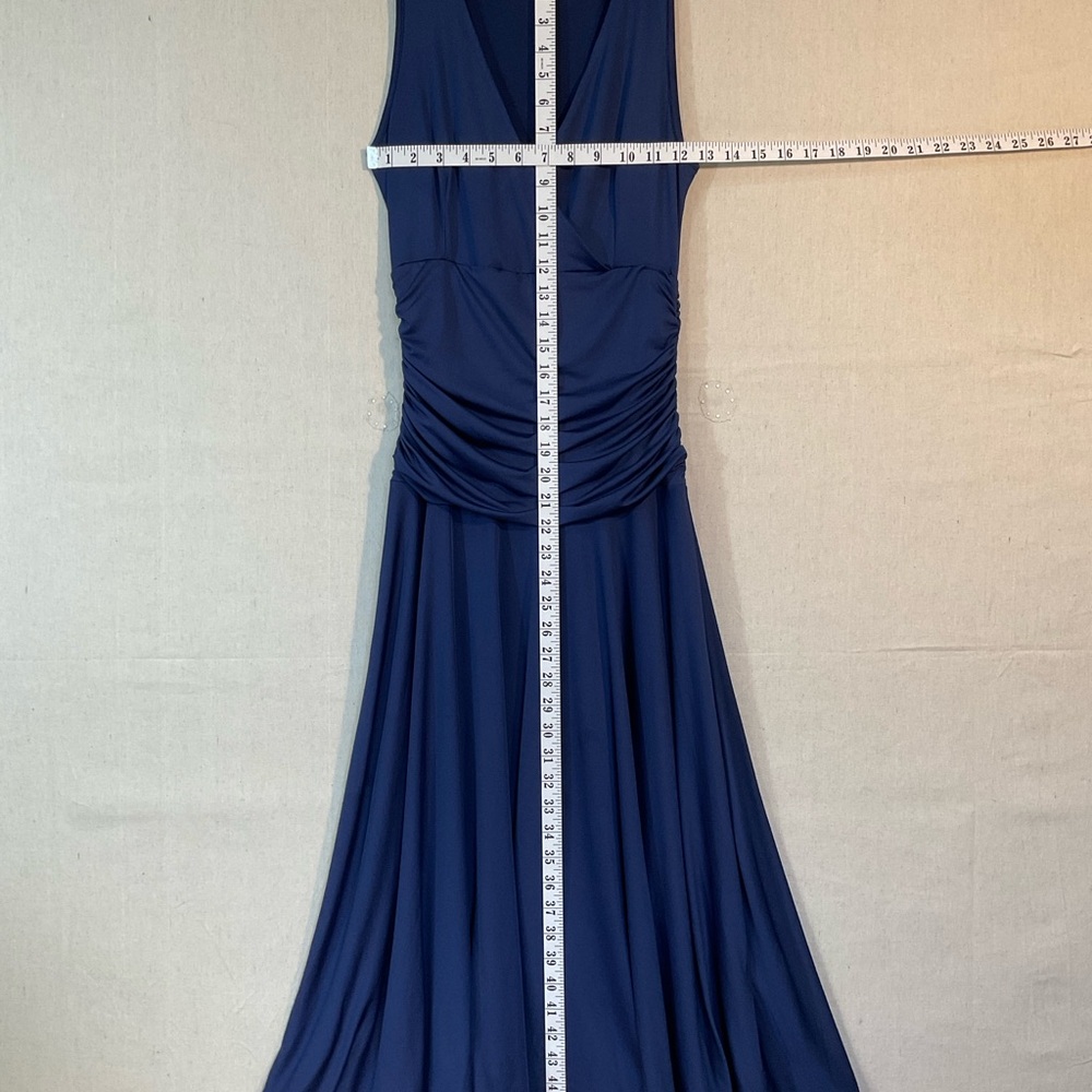 ROYALBlueRuched  Sleeveless Dress, small, Midi, Excellent Condition
